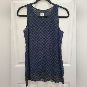 Cabi Women's Layered Scallop Sleeveless Tank Top Size XS